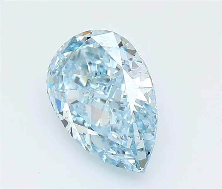 1.60ct Pear Lab Grown Diamond (Colour Fancy Vivid Blue, Clarity SI1, IGI Certified)