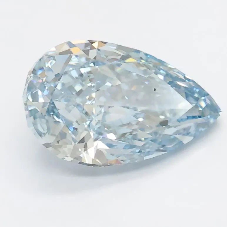 1.62ct Pear Lab Grown Diamond (Colour Fancy Vivid Blue, Clarity VS1, IGI Certified)