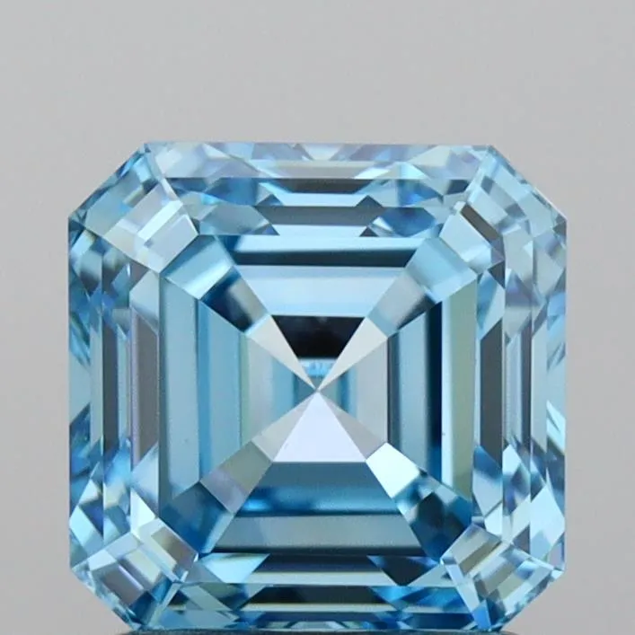 1.65ct Asscher Lab Grown Diamond (Colour Fancy Vivid Blue, Clarity VS1, IGI Certified)