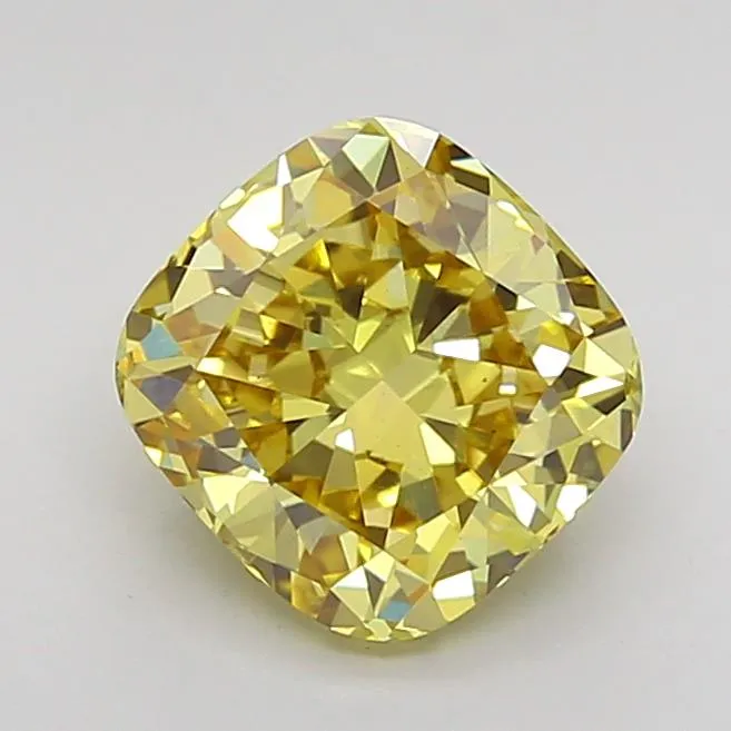 1.66ct Cushion modified Lab Grown Diamond (Colour Fancy Intense Yellow, Clarity VS1, IGI Certified)