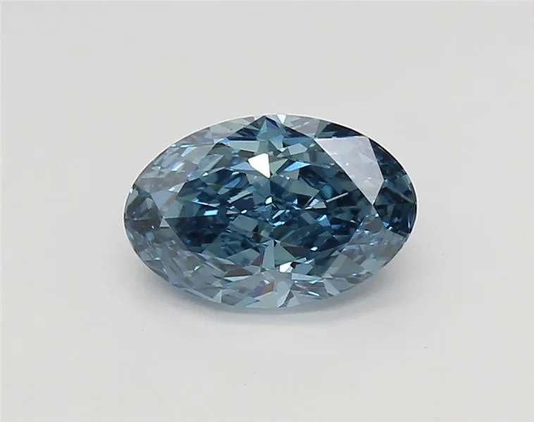 1.68ct Oval Lab Grown Diamond (Colour Fancy Vivid Blue, Clarity VVS2, IGI Certified)