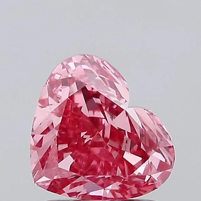 1.71ct Heart Lab Grown Diamond (Colour Fancy Vivid Pink, Clarity VVS2, IGI Certified)