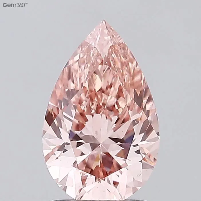 1.72ct Pear Lab Grown Diamond (Colour Fancy Vivid Pink, Clarity VS2, IGI Certified)