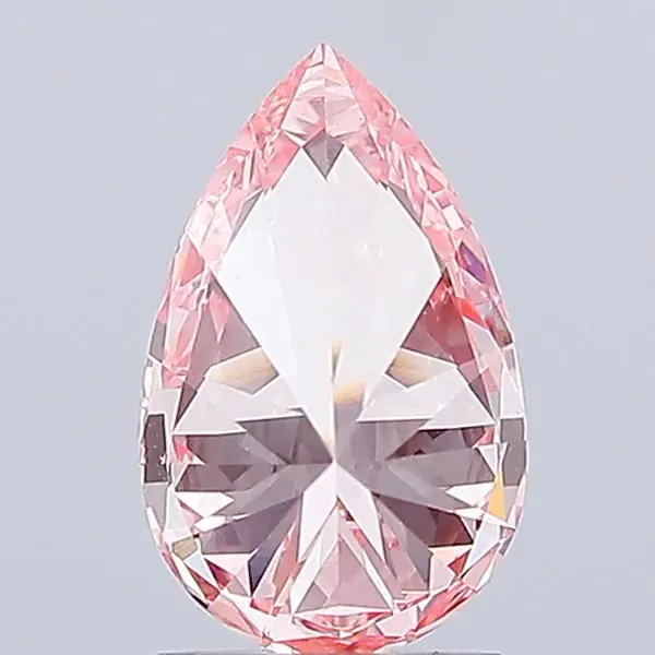 1.72ct Pear Lab Grown Diamond (Colour Fancy Vivid Pink, Clarity VVS2, IGI Certified)