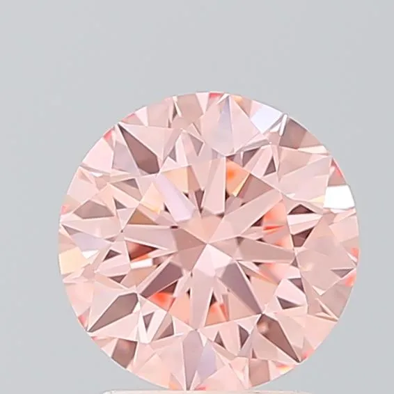 1.76ct Round Lab Grown Diamond (Colour Fancy Vivid Pink, Clarity VVS2, Cut ID, IGI Certified)