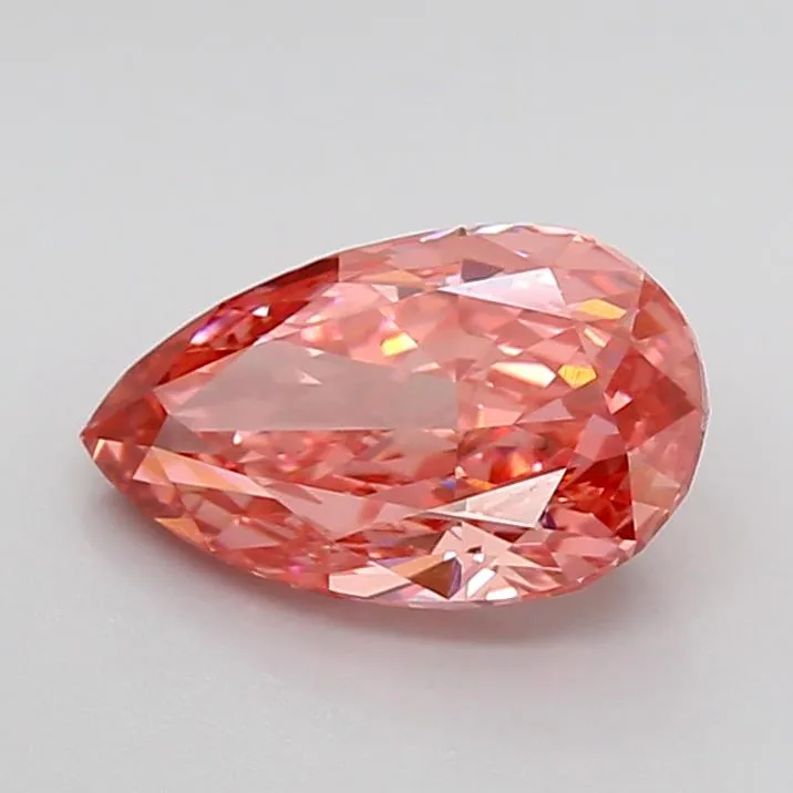 1.77ct Pear Lab Grown Diamond (Colour Fancy Vivid Pink, Clarity VS1, IGI Certified)