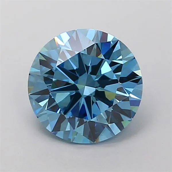 1.80ct Round Lab Grown Diamond (Colour Fancy Vivid Blue, Clarity VS1, Cut EX, IGI Certified)