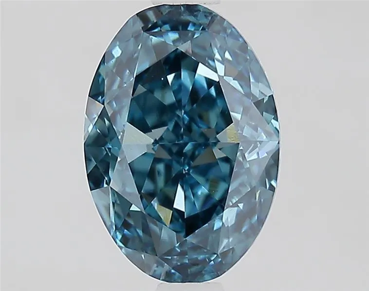 1.81ct Oval Lab Grown Diamond (Colour Fancy Vivid Blue, Clarity VVS2, IGI Certified)