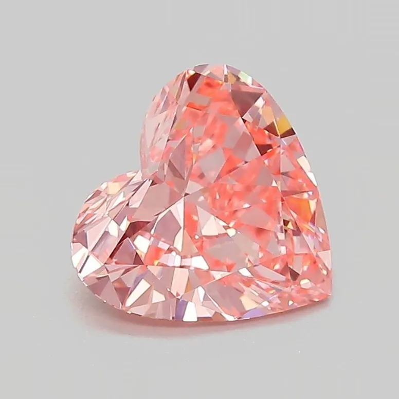 1.83ct Heart Lab Grown Diamond (Colour Fancy Vivid Pink, Clarity VVS2, IGI Certified)