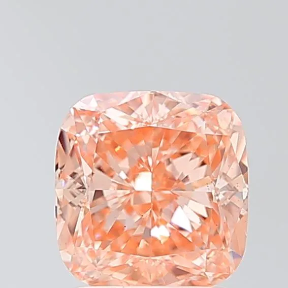 1.87ct Cushion modified Lab Grown Diamond (Colour Fancy Intense Pinkish Orange, Clarity VS2, IGI Certified)