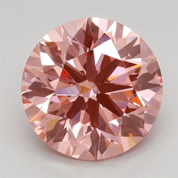 1.94ct Round Lab Grown Diamond (Colour Fancy Intense Pink, Clarity VVS2, Cut ID, IGI Certified)