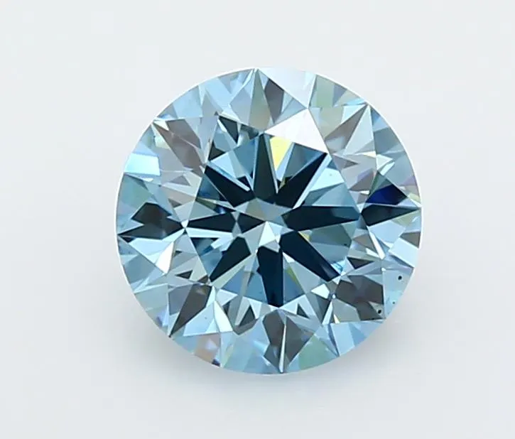 1.98ct Round Lab Grown Diamond (Colour Fancy Vivid Blue, Clarity VVS2, Cut ID, IGI Certified)