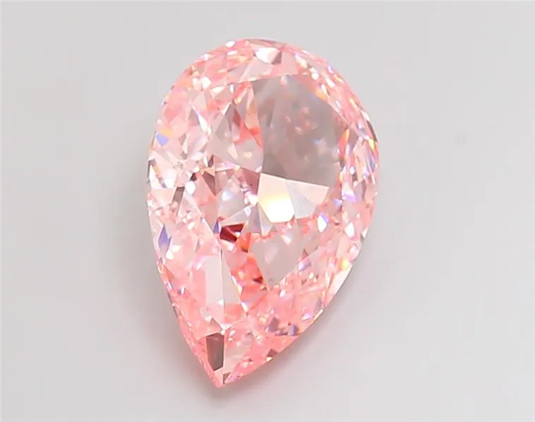 10.01ct Pear Lab Grown Diamond (Colour Fancy Vivid Pink, Clarity VS1, IGI Certified)
