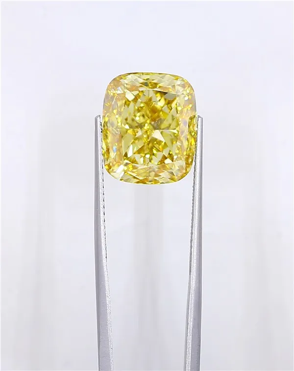 10.03ct Cushion modified Lab Grown Diamond (Colour Fancy Intense Yellow, Clarity VS1, IGI Certified)