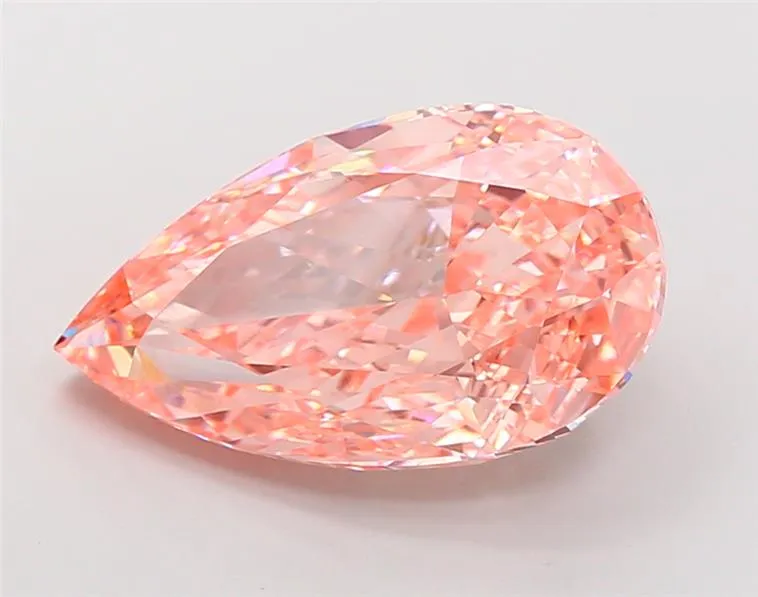 10.04ct Pear Lab Grown Diamond (Colour Fancy Vivid Pink, Clarity VVS2, IGI Certified)