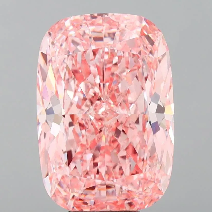 10.08ct Cushion modified Lab Grown Diamond (Colour Fancy Vivid Pink, Clarity VS1, IGI Certified)