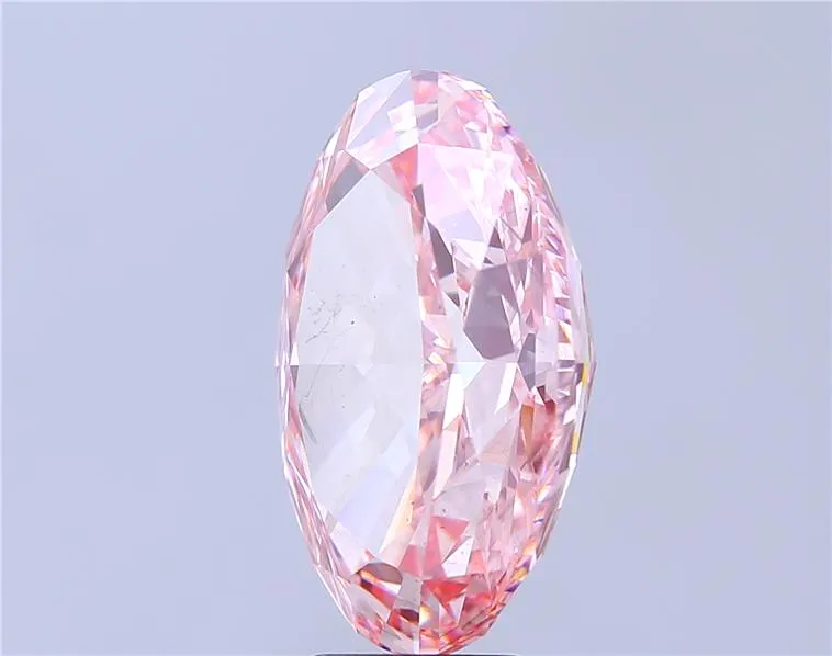 10.09ct Oval Lab Grown Diamond (Colour Fancy Vivid Pink, Clarity VS2, IGI Certified)