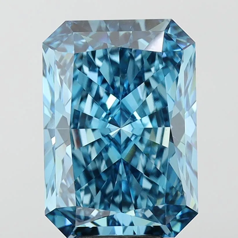 10.15ct Radiant Lab Grown Diamond (Colour Fancy Vivid Blue, Clarity VVS2, IGI Certified)
