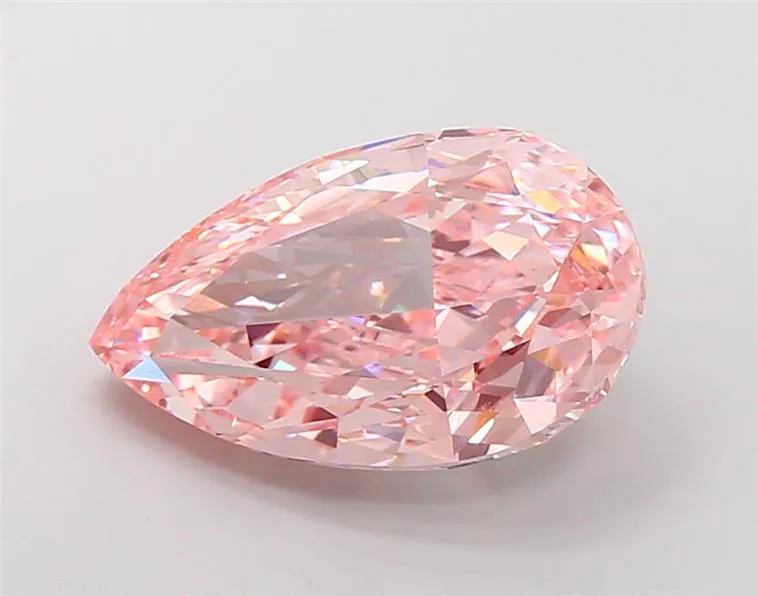 11.48ct Pear Lab Grown Diamond (Colour Fancy Vivid Pink, Clarity VS1, IGI Certified)