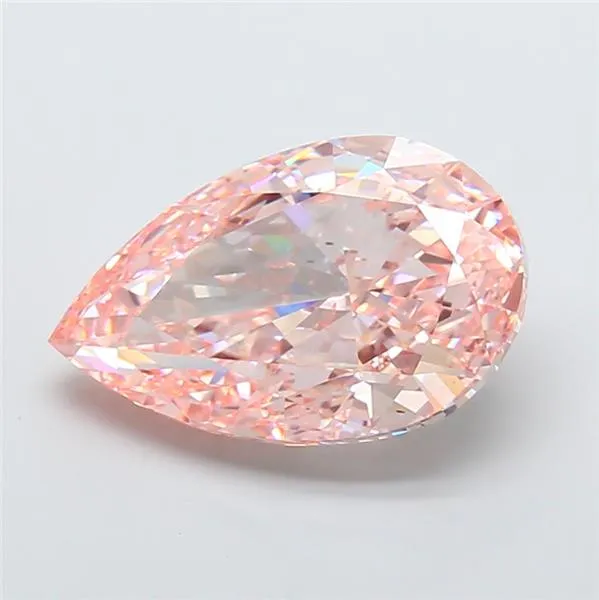 12.08ct Pear Lab Grown Diamond (Colour Fancy Vivid Pink, Clarity VS1, IGI Certified)