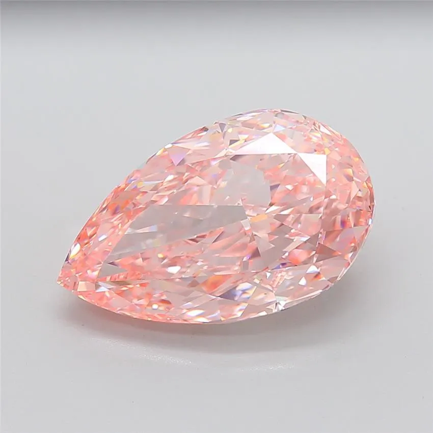 12.62ct Pear Lab Grown Diamond (Colour Fancy Vivid Pink, Clarity VVS2, IGI Certified)