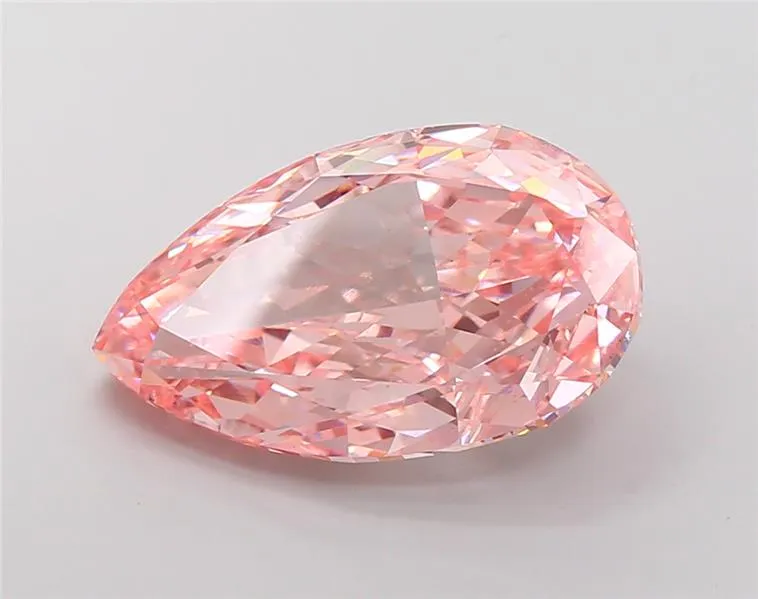 13.02ct Pear Lab Grown Diamond (Colour Fancy Vivid Pink, Clarity VS2, IGI Certified)