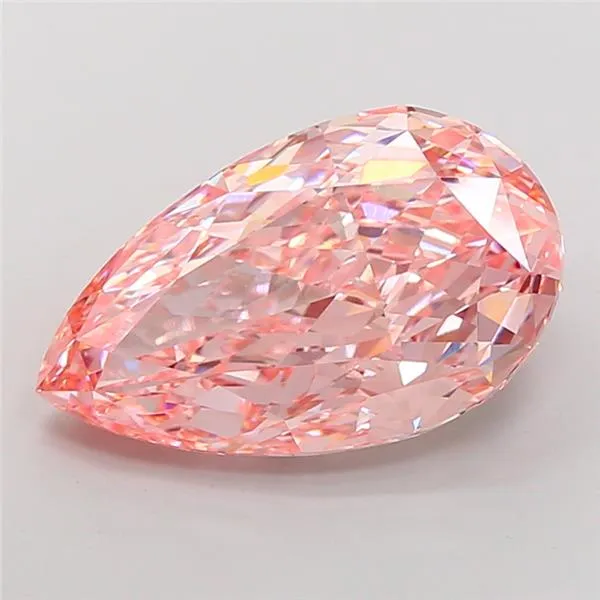 13.17ct Pear Lab Grown Diamond (Colour Fancy Vivid Pink, Clarity VS1, IGI Certified)