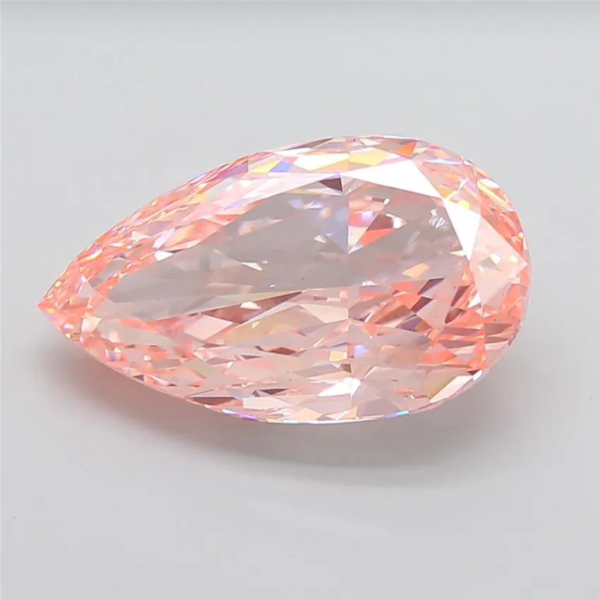 13.70ct Pear Lab Grown Diamond (Colour Fancy Intense Pink, Clarity VS1, IGI Certified)