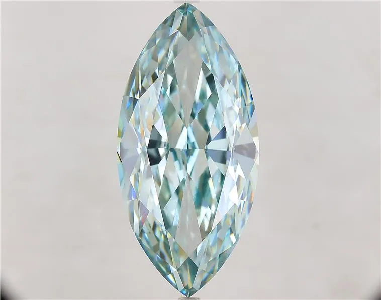 16.86ct Marquise Lab Grown Diamond (Colour Fancy Intense Blueish Green, Clarity VVS2, IGI Certified)