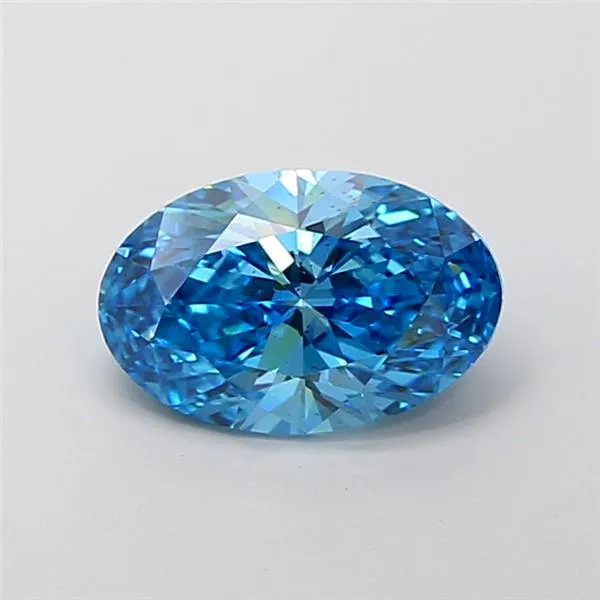 2.00ct Oval Lab Grown Diamond (Colour Fancy Vivid Blue, Clarity VS2, IGI Certified)
