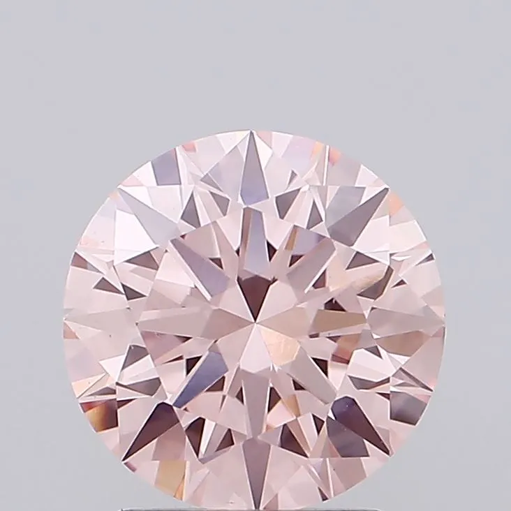 2.00ct Round Lab Grown Diamond (Colour Fancy Intense Pink, Clarity VS1, Cut ID, IGI Certified)