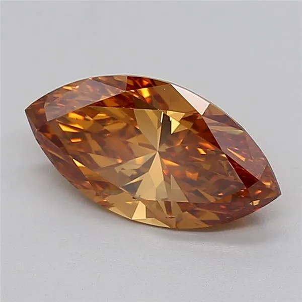 2.01ct Marquise Lab Grown Diamond (Colour Fancy Intense Brownish Orange, Clarity VVS2, IGI Certified)
