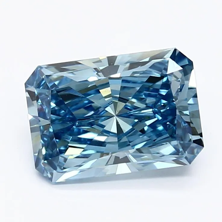 2.01ct Radiant Lab Grown Diamond (Colour Fancy Vivid Blue, Clarity VS1, IGI Certified)