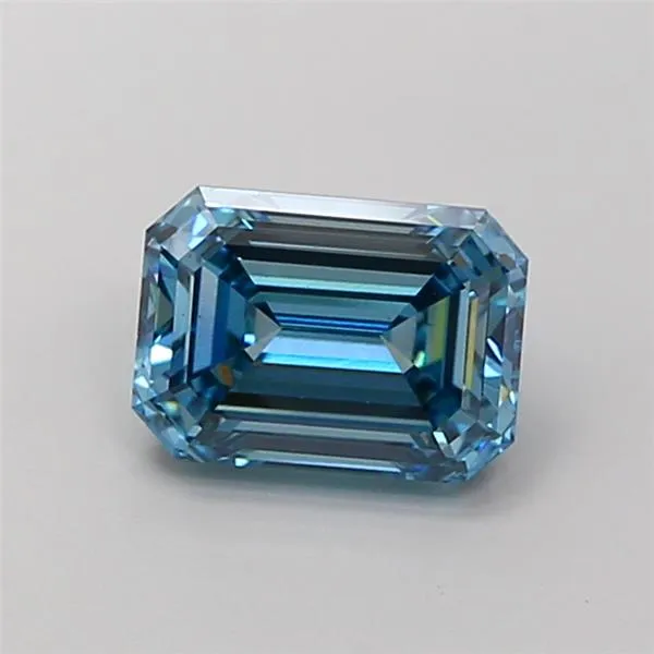 2.02ct Emerald Lab Grown Diamond (Colour Fancy Vivid Blue, Clarity VS1, Uncertified)