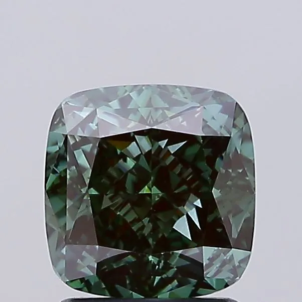 2.03ct Cushion modified Lab Grown Diamond (Colour Fancy Vivid Green, Clarity VS2, IGI Certified)