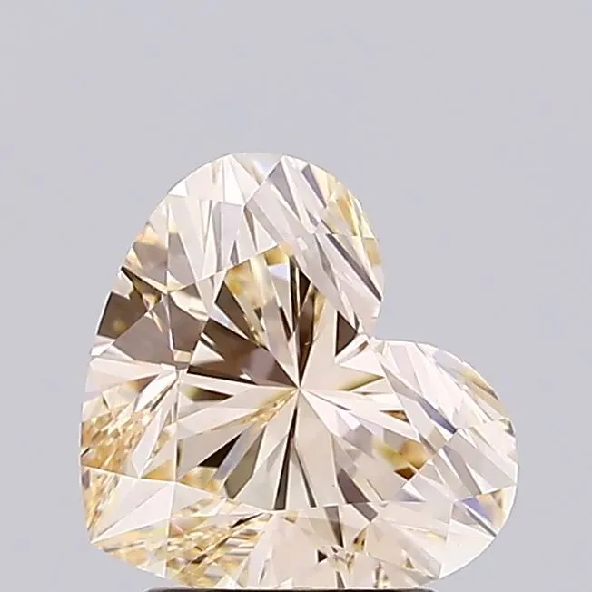 2.03ct Heart Lab Grown Diamond (Colour Light Brown, Clarity VS1, IGI Certified)
