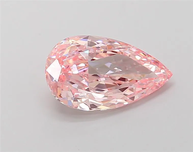 2.03ct Pear Lab Grown Diamond (Colour Fancy Vivid Pink, Clarity VS1, IGI Certified)