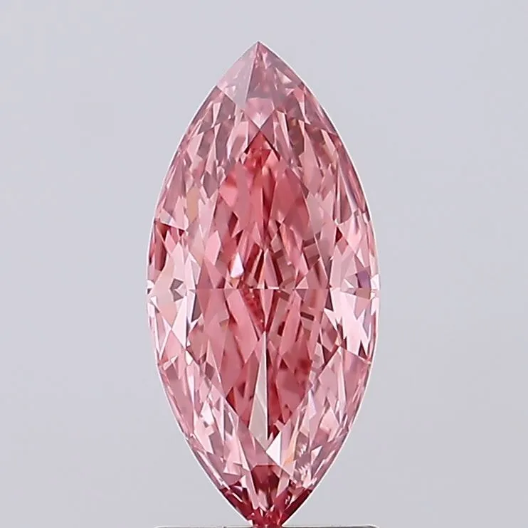 2.04ct Marquise Lab Grown Diamond (Colour Fancy Vivid Pink, Clarity IF, IGI Certified)