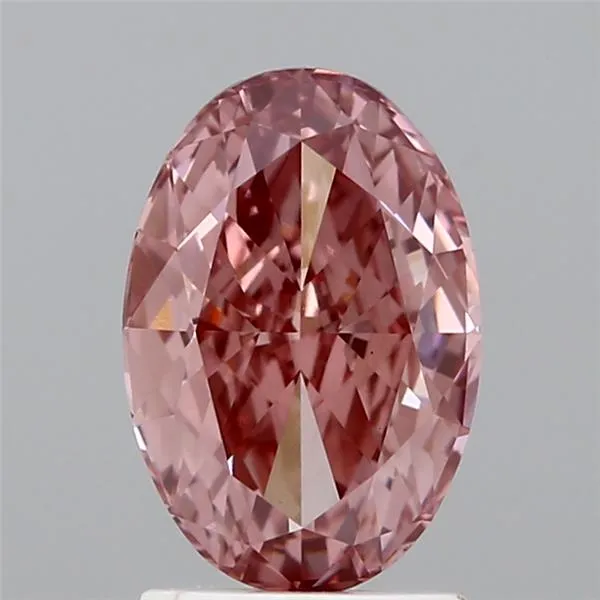 2.06ct Oval Lab Grown Diamond (Colour Fancy Vivid Pink, Clarity VS1, IGI Certified)