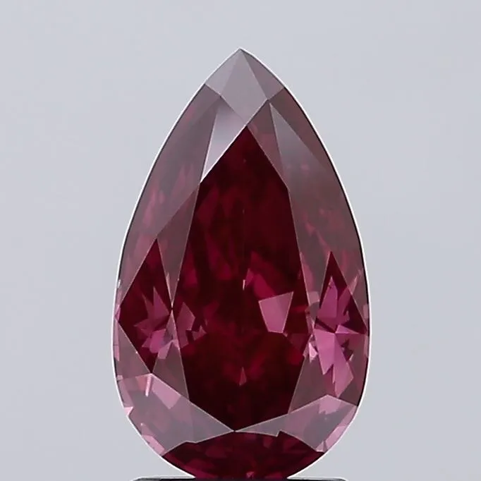 2.06ct Pear Lab Grown Diamond (Colour Fancy Deep Pink, Clarity VS1, IGI Certified)