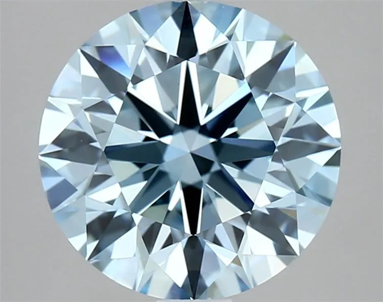2.07ct Round Lab Grown Diamond (Colour Fancy Intense Blue, Clarity VVS1, Cut ID, IGI Certified)