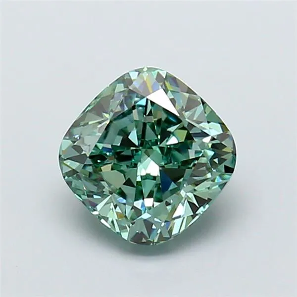 2.08ct Cushion modified Lab Grown Diamond (Colour Fancy Vivid Green, Clarity VVS2, IGI Certified)
