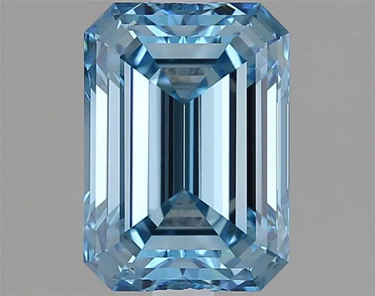 2.08ct Emerald Lab Grown Diamond (Colour Fancy Intense Blue, Clarity VS1, Cut GD, IGI Certified)