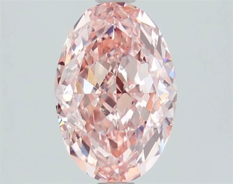 2.08ct Oval Lab Grown Diamond (Colour Fancy Intense Pink, Clarity VS1, IGI Certified)