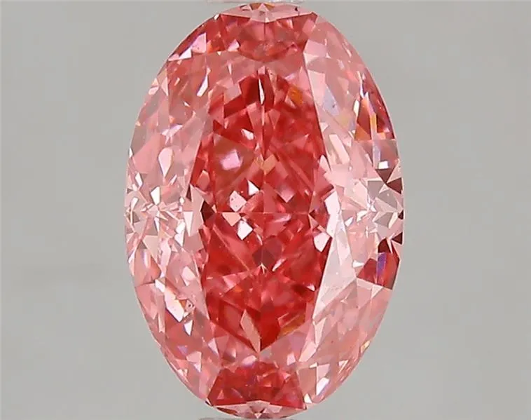 2.08ct Oval Lab Grown Diamond (Colour Fancy Vivid Pink, Clarity VS2, IGI Certified)