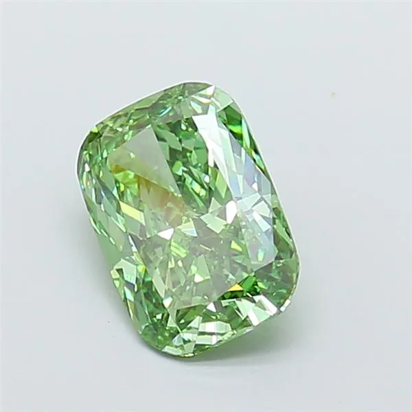 2.09ct Cushion modified Lab Grown Diamond (Colour Fancy Vivid Green, Clarity VVS2, IGI Certified)