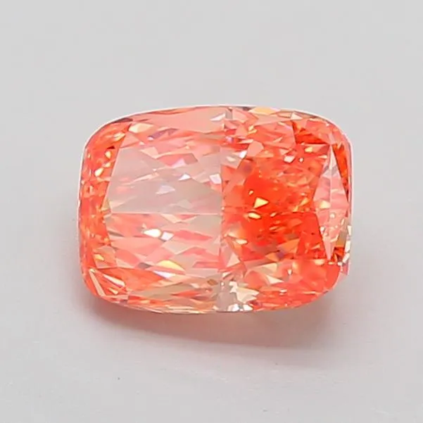2.19ct Cushion modified Lab Grown Diamond (Colour Fancy Vivid Orange Pink, Clarity VVS2, IGI Certified)