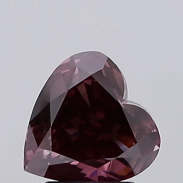2.19ct Heart Lab Grown Diamond (Colour Fancy Deep Pink, Clarity VVS2, IGI Certified)