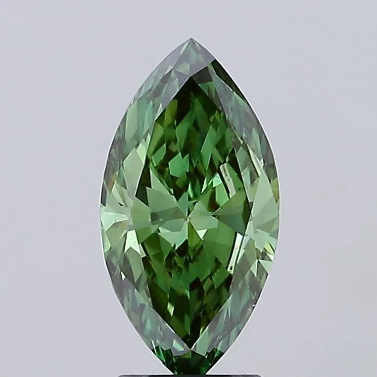 2.21ct Marquise Lab Grown Diamond (Colour Fancy Vivid Green, Clarity VS1, IGI Certified)