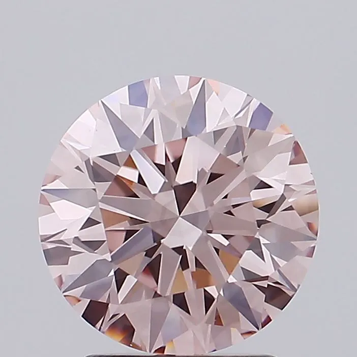 2.24ct Round Lab Grown Diamond (Colour Fancy Intense Brownish Pink, Clarity VS2, Cut ID, IGI Certified)